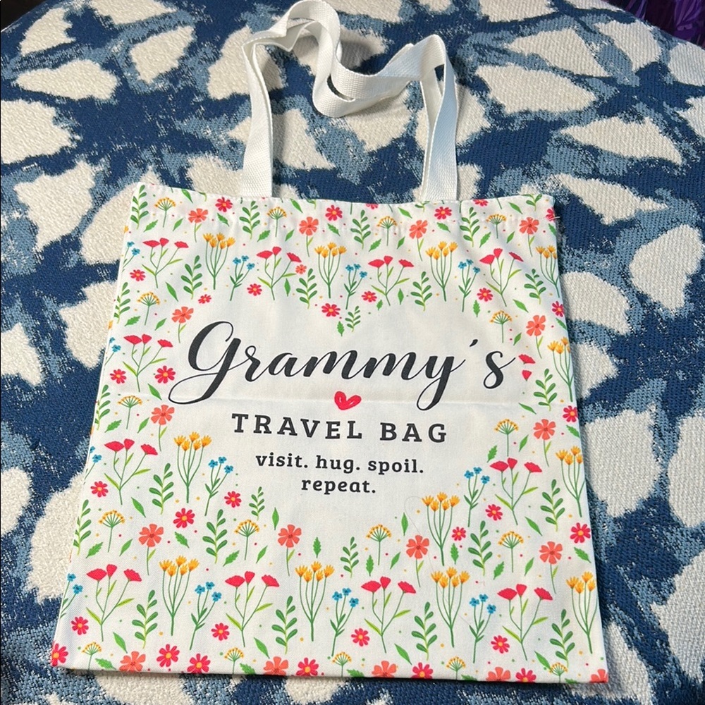 Grammy’s Floral Tote Bag